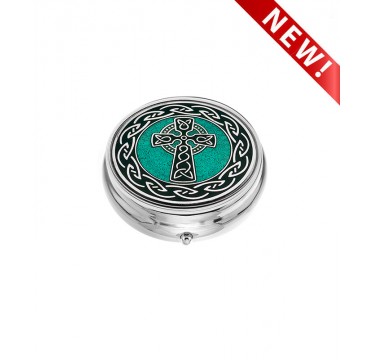 Pill box (LARGE) - Celtic Cross and Knots