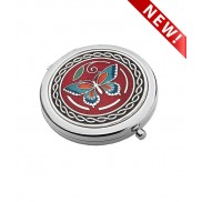 Compact Mirror - Butterfly and Leaf