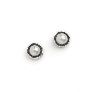 Classic Silver and Pearl Stud Earrings