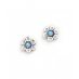 Daisy Stud Earrings with Opal