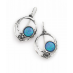 Oval Opal Earrings with flower detail
