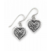 Silver Detailed Heart Earrings