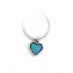 Silver Opal Heart Necklace