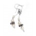 Pearl Earrings with Silver Beads