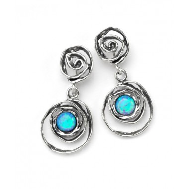 Swirls Opal Earrings