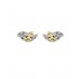 Bird with Golden Wing Stud Earrings