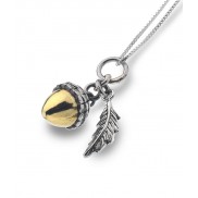 Acorn and Leaf Necklace