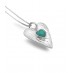 Turquoise Textured Heart Necklace