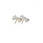 Dragonfly Stud Earrings with Gold Plating Detail