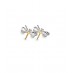 Dragonfly Stud Earrings with Gold Plating Detail
