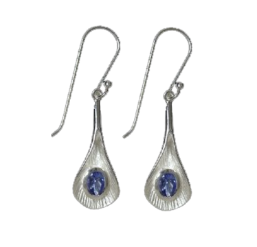 Lily - Silver and Tanzanite Earrings SPECIAL OFFER (last pair)