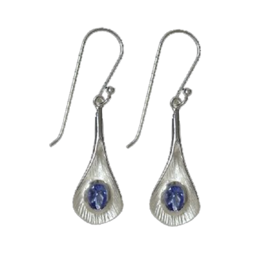 Lily - Silver and Tanzanite Earrings SPECIAL OFFER (last pair)