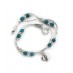Turquoise Round Bead Bracelet with Heart Charm (LAST ONE)